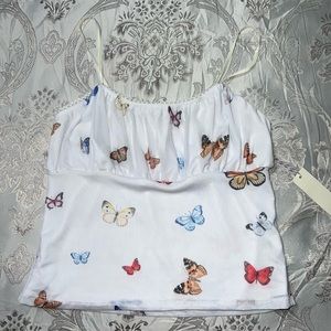 Butterfly spaghetti strap